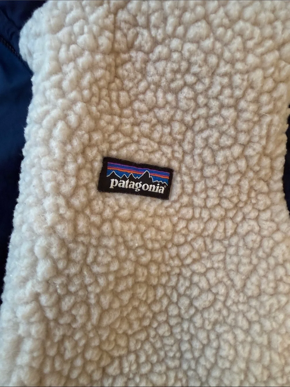 Patagonia Kids' Retro-X® Vest Natural w/Navy